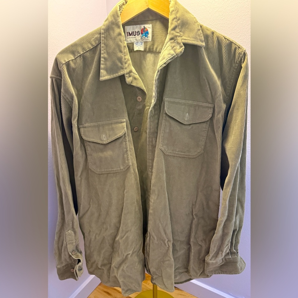 Men's Vintage IMUS Khaki Corduroy Shirt Jacket
